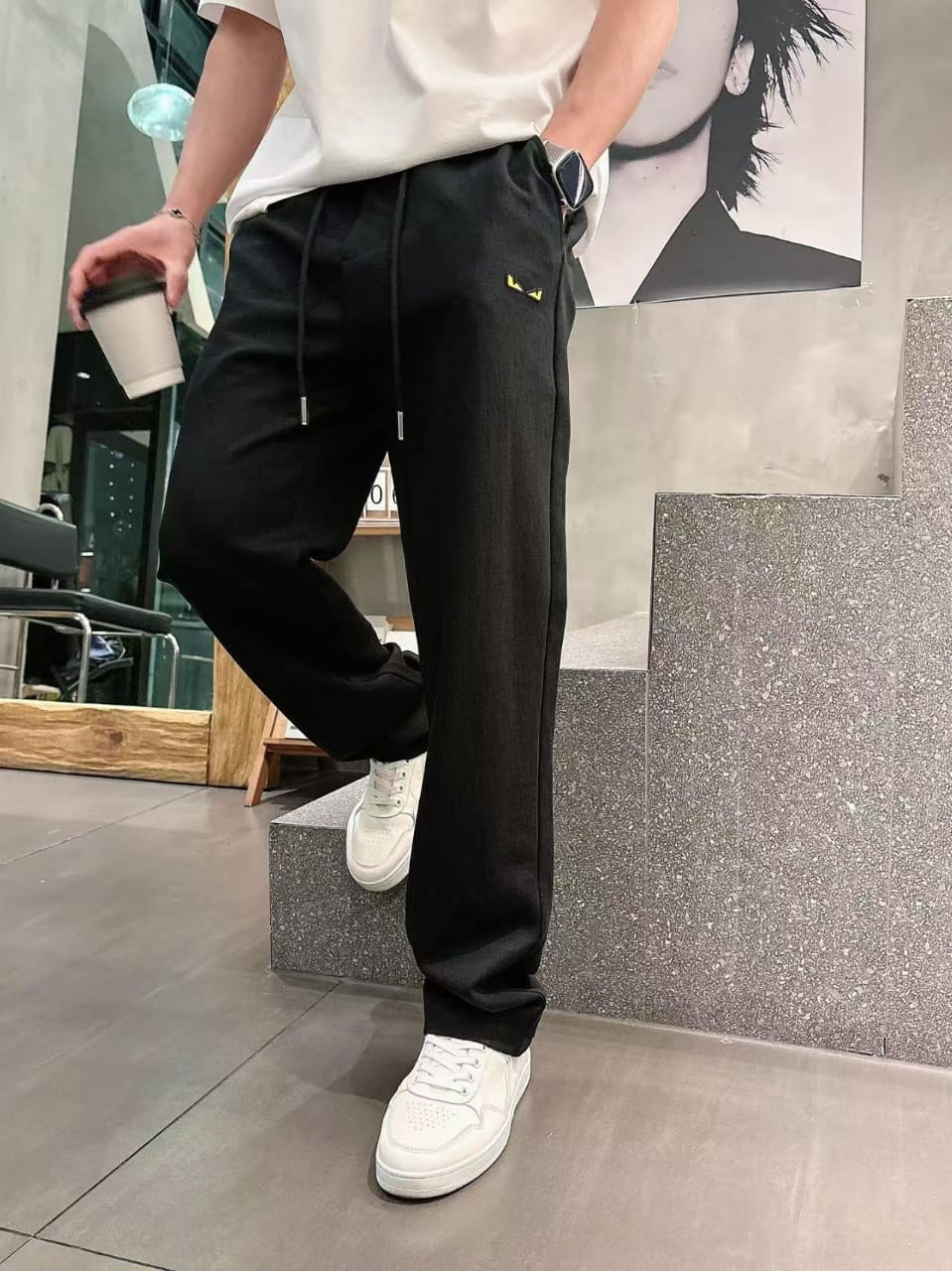 Fendi - Bag Bugs Eyes Embroidered Sweatpants