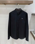 Zegna - Embroidered Logo Long-Sleeve Shirt