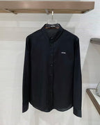 Zegna - Embroidered Logo Long-Sleeve Shirt