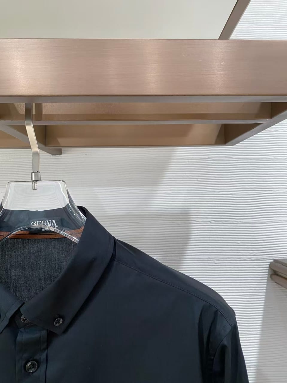 Zegna - Embroidered Logo Long-Sleeve Shirt