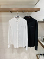 Zegna - Embroidered Logo Long-Sleeve Shirt