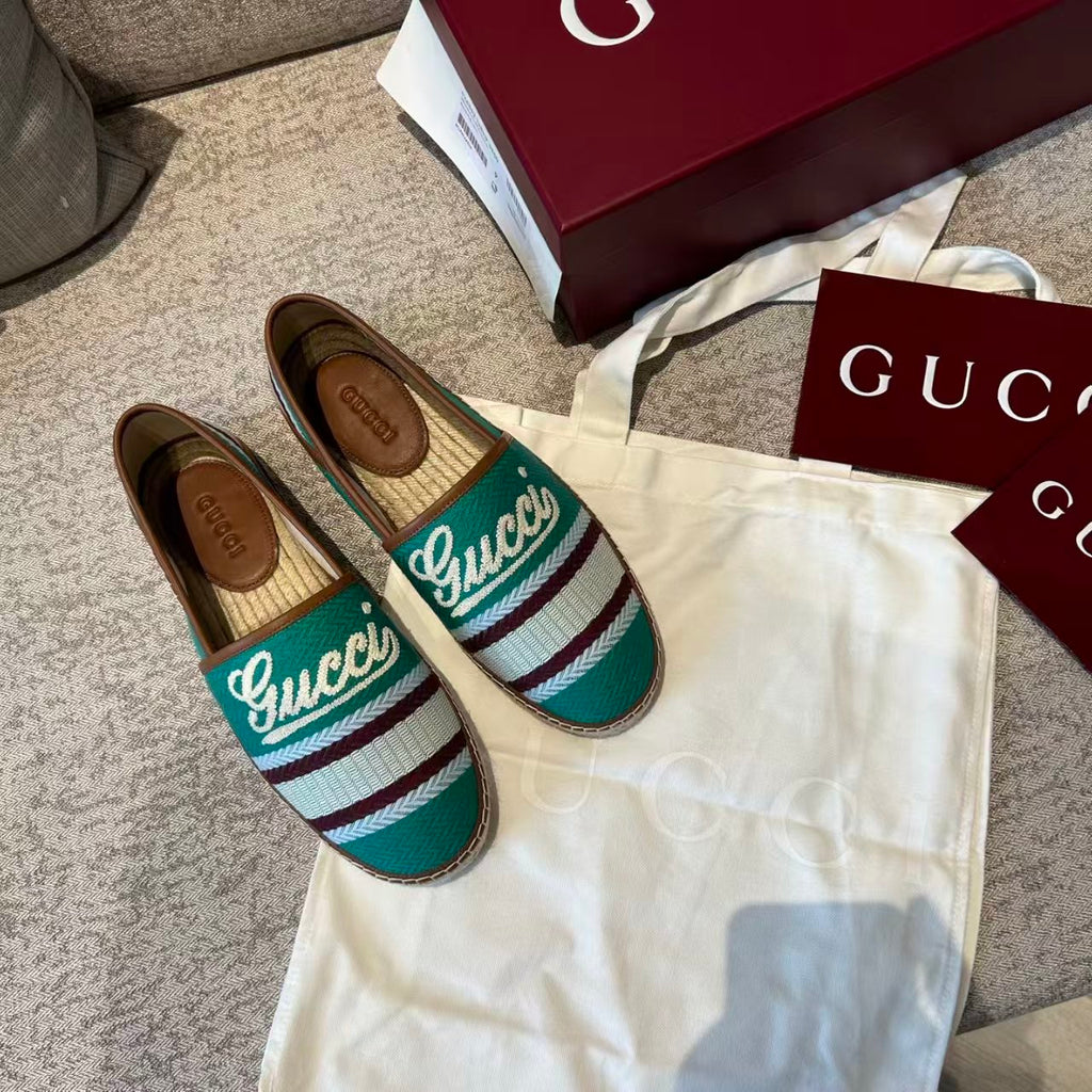 Gucci - Logo Embroidered Canvas Espadrilles