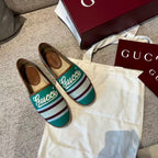 Gucci - Logo Embroidered Canvas Espadrilles