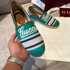 Gucci - Logo Embroidered Canvas Espadrilles