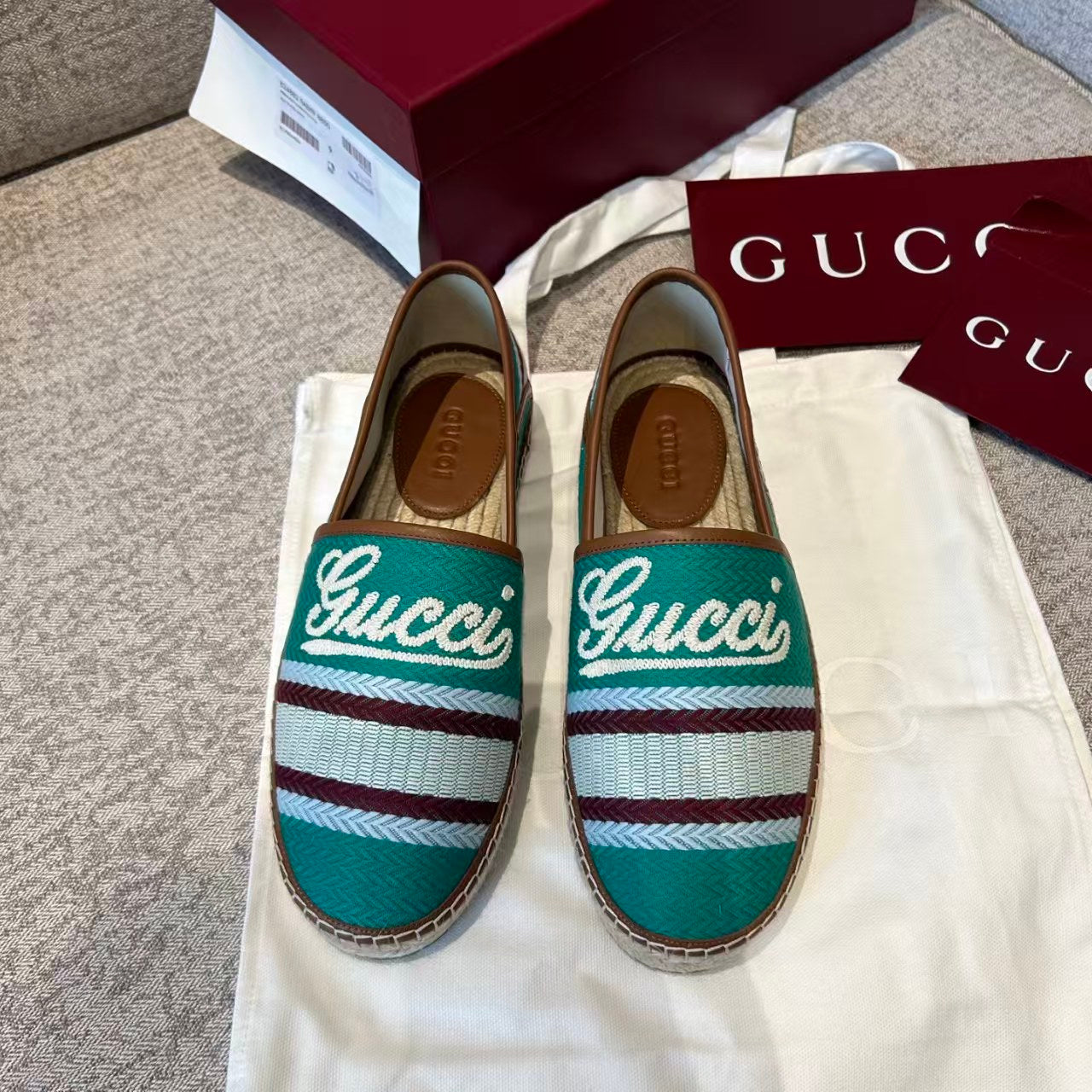 Gucci - Logo Embroidered Canvas Espadrilles