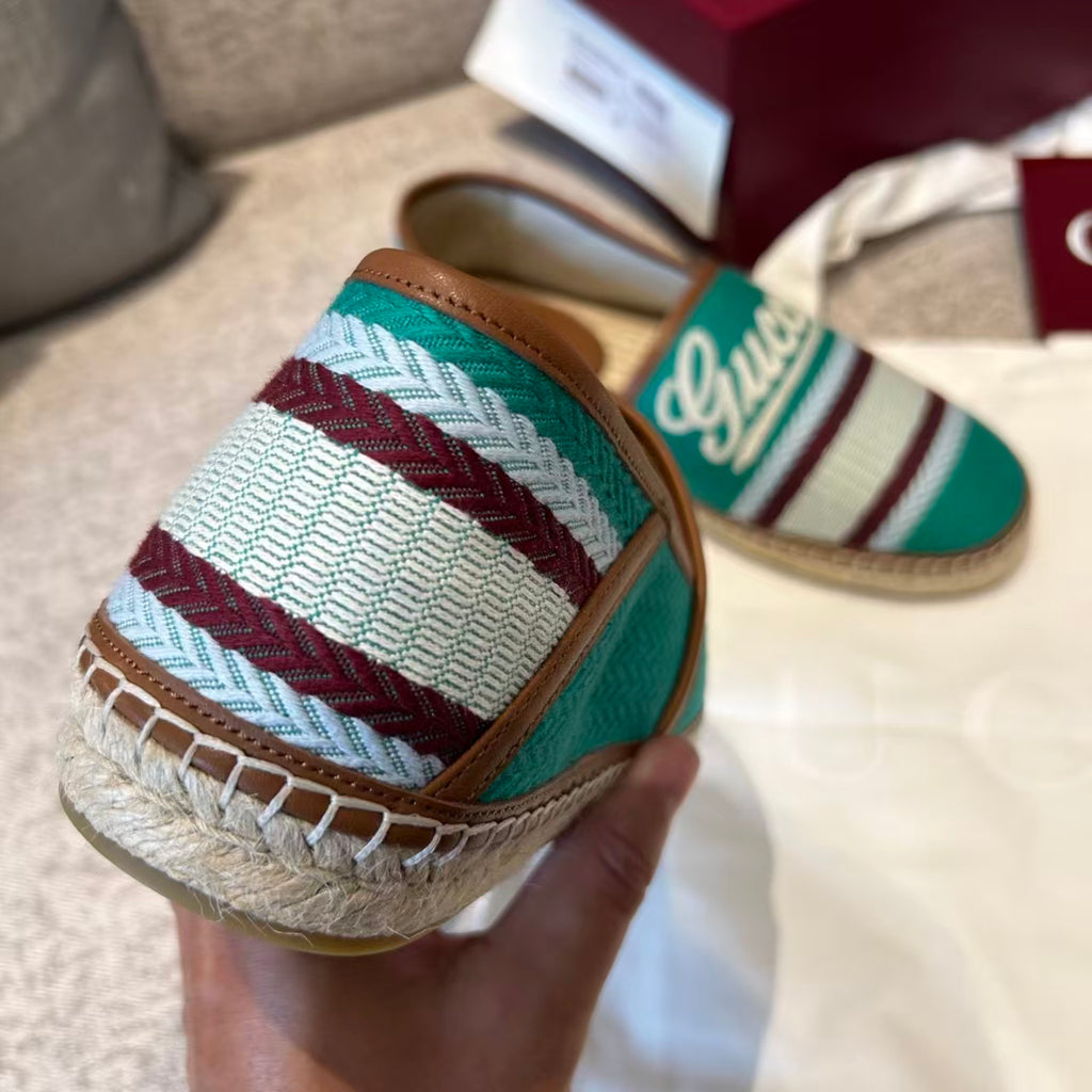 Gucci - Logo Embroidered Canvas Espadrilles