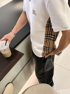 Burberry - Check Panel Logo T-Shirt