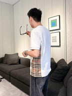 Burberry - Check Panel Logo T-Shirt