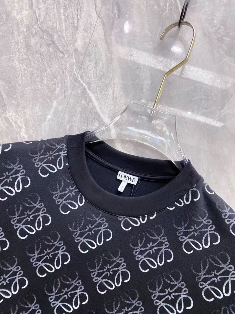 Loewe - Anagram All-Over Print T-Shirt in Black