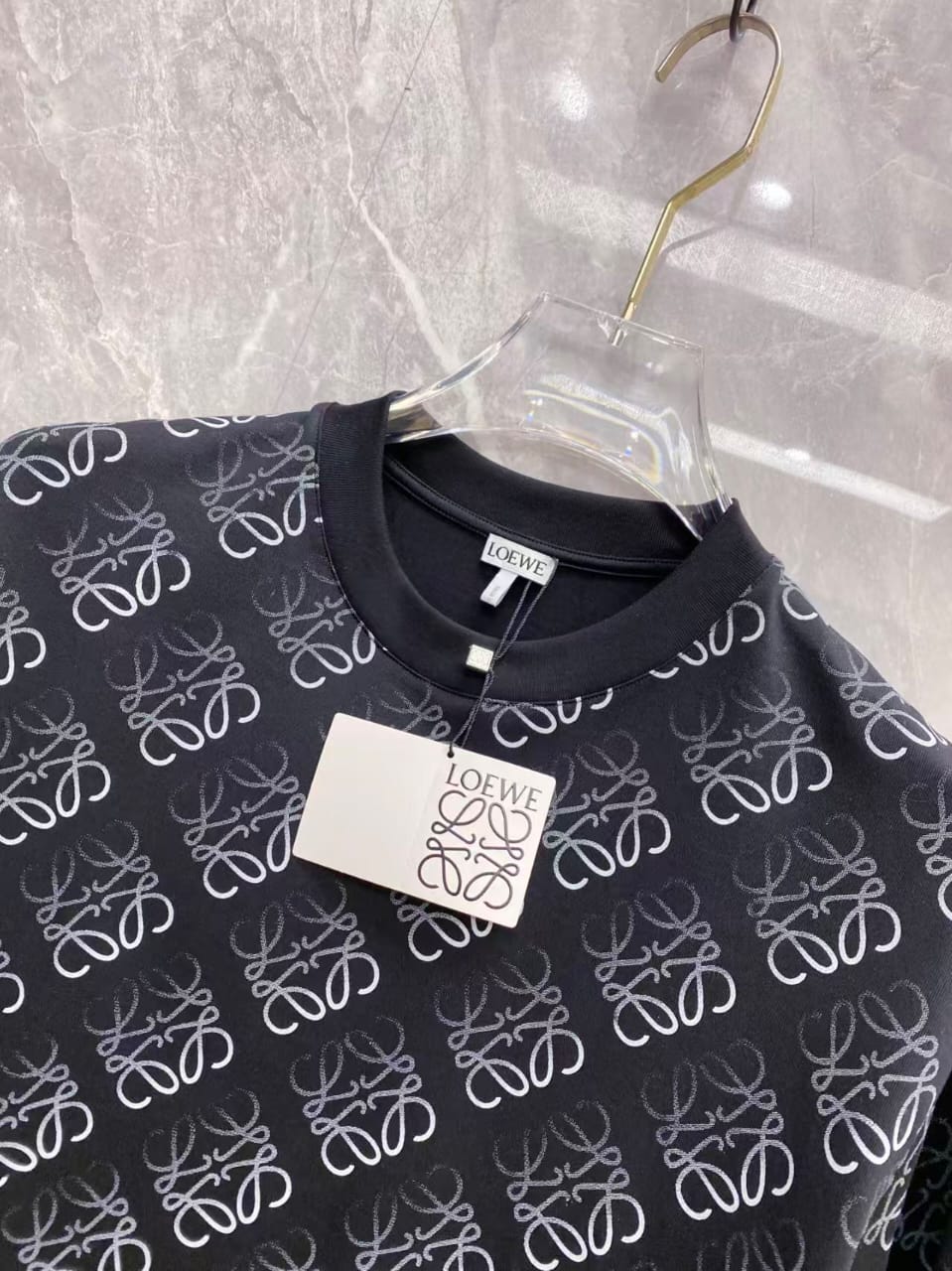 Loewe - Anagram All-Over Print T-Shirt in Black