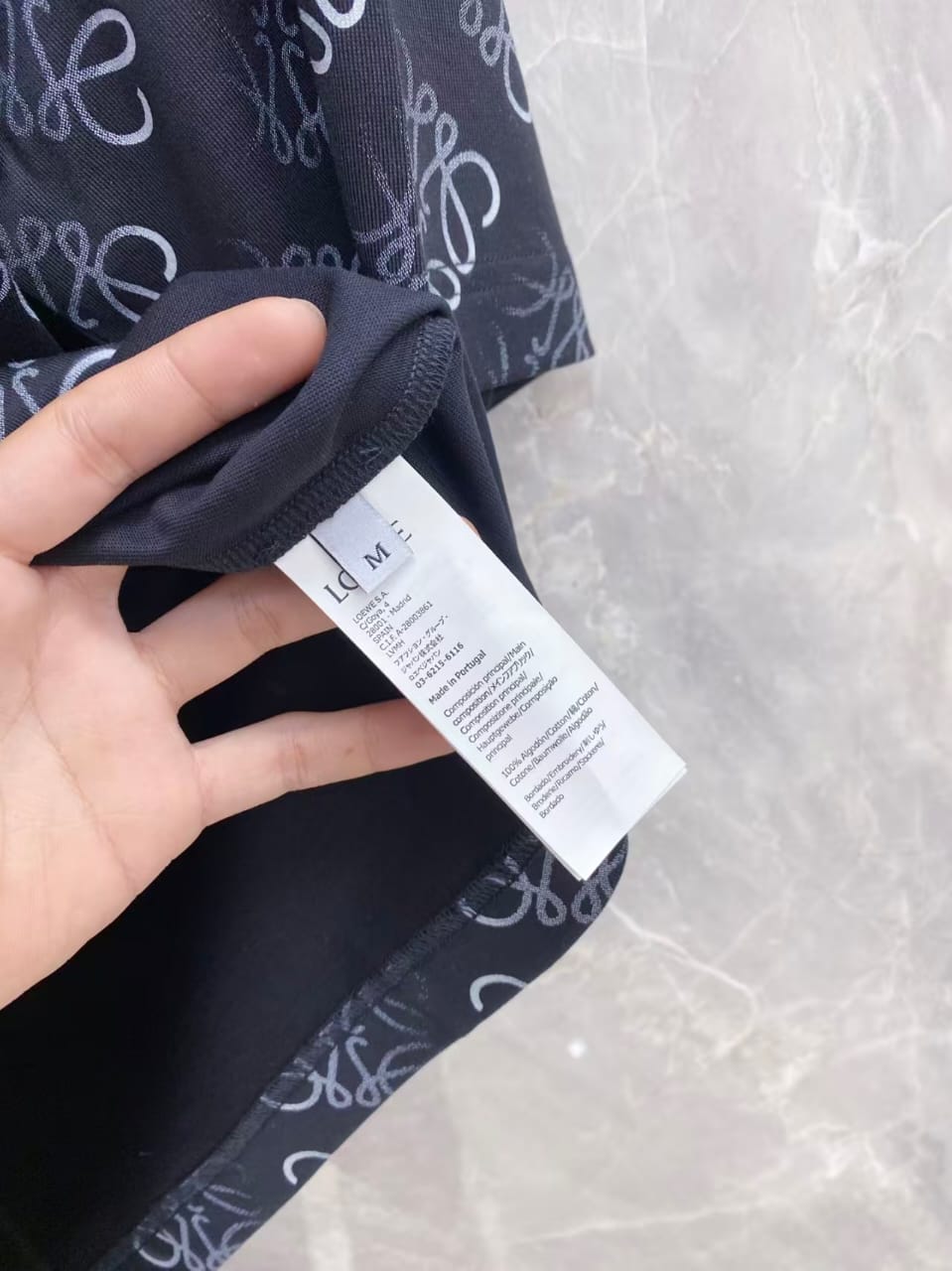 Loewe - Anagram All-Over Print T-Shirt in Black