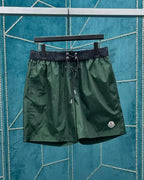 Moncler - Contrast Waistband Swim Shorts in Forest Green