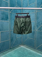 Moncler - Contrast Waistband Swim Shorts in Forest Green