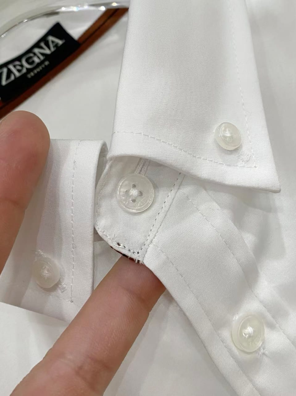Zegna - Embroidered Logo Button-Down Shirt