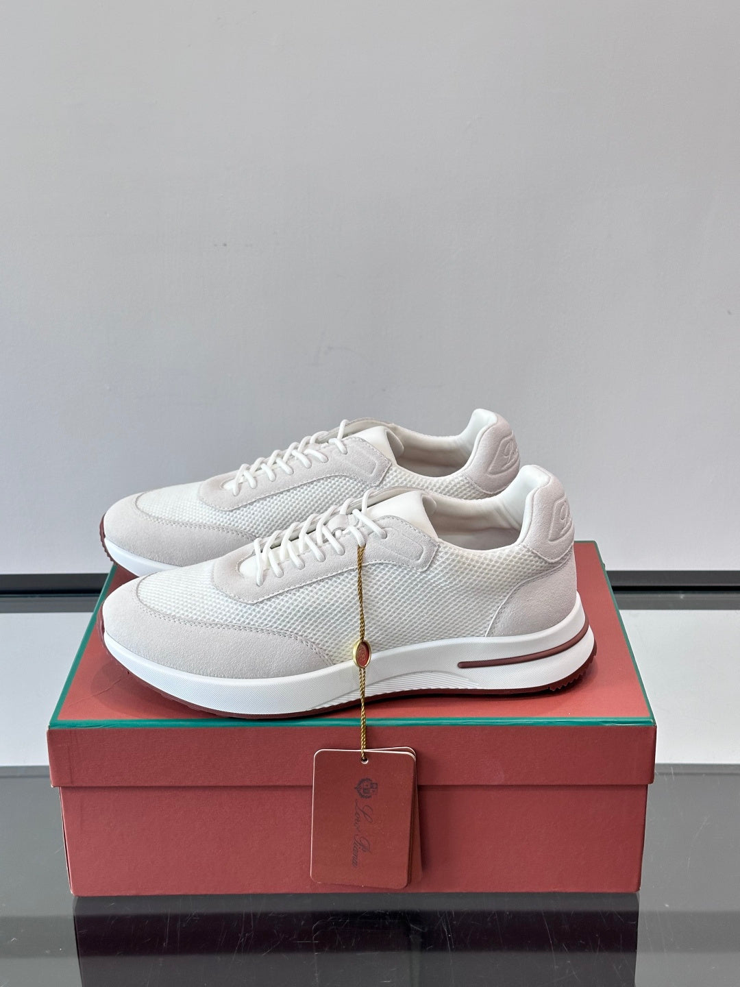 Loro Piana - Nuages Suede & Mesh Sneakers in White