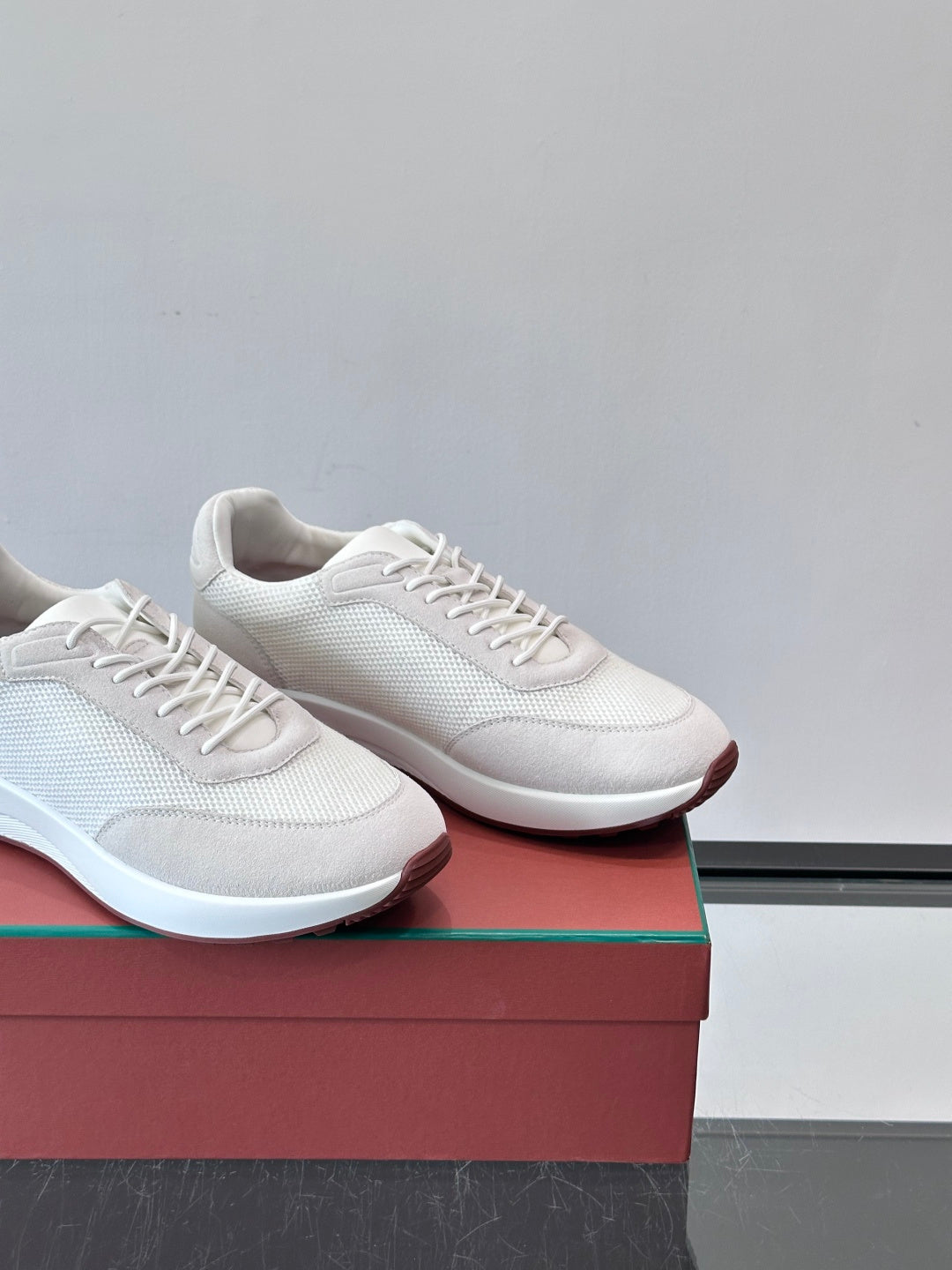 Loro Piana - Nuages Suede & Mesh Sneakers in White