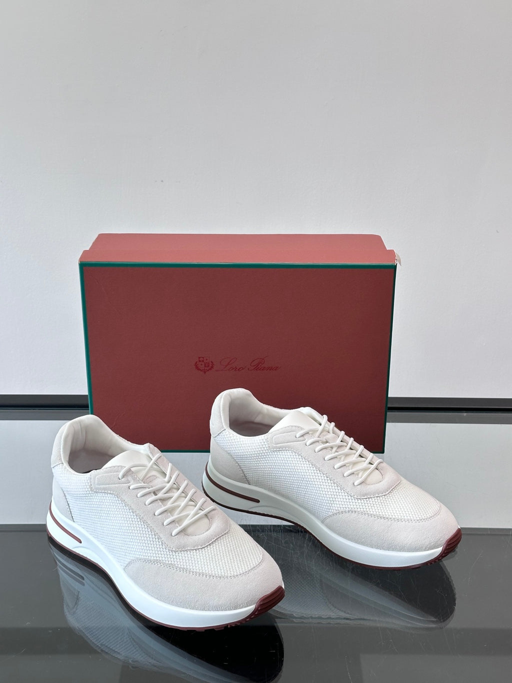 Loro Piana - Nuages Suede & Mesh Sneakers in White