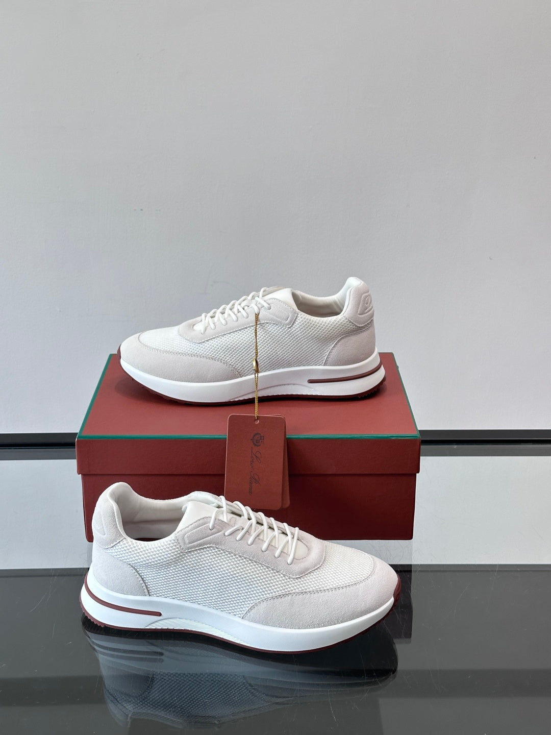 Loro Piana - Nuages Suede & Mesh Sneakers in White