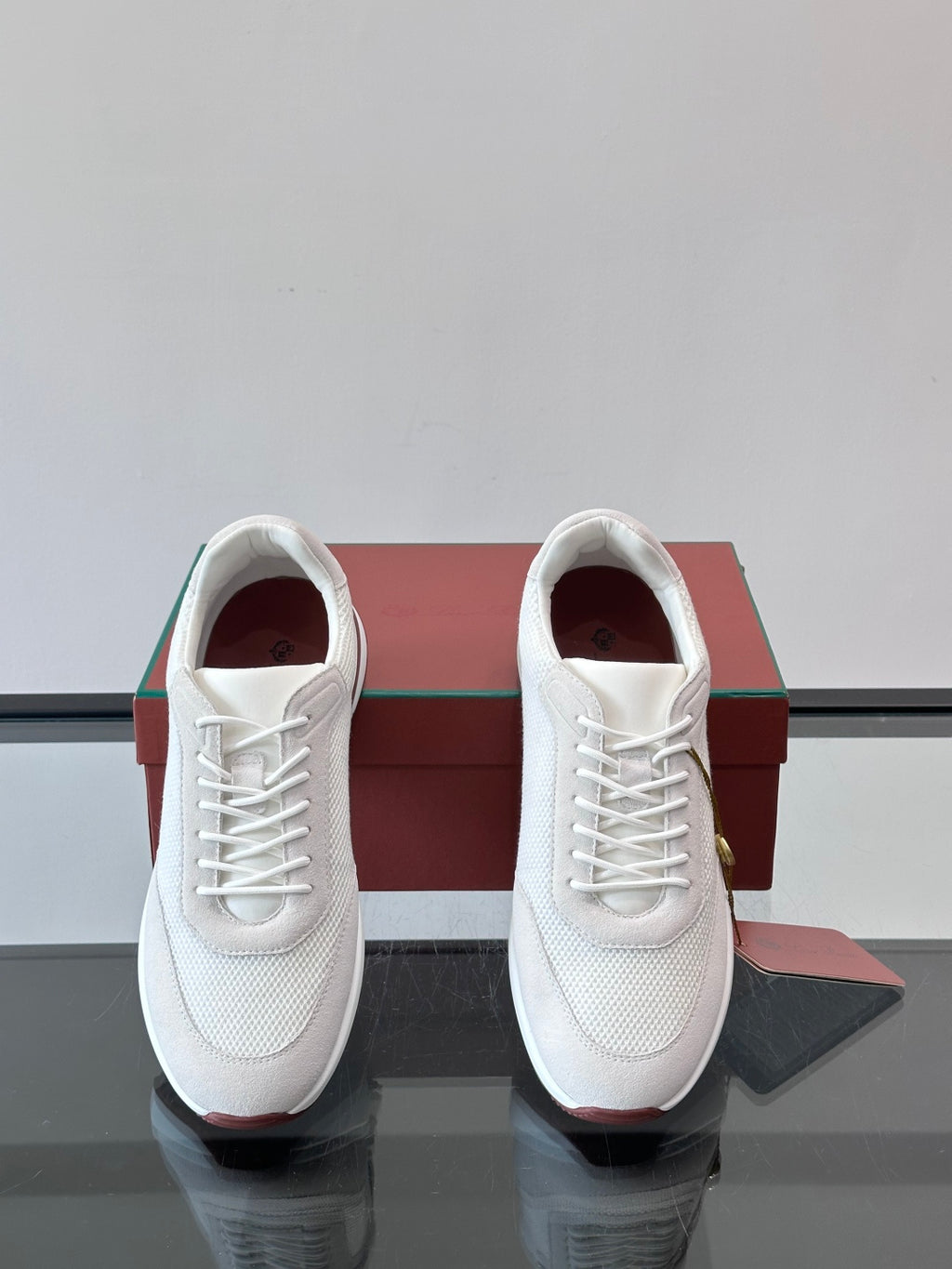 Loro Piana - Nuages Suede & Mesh Sneakers in White