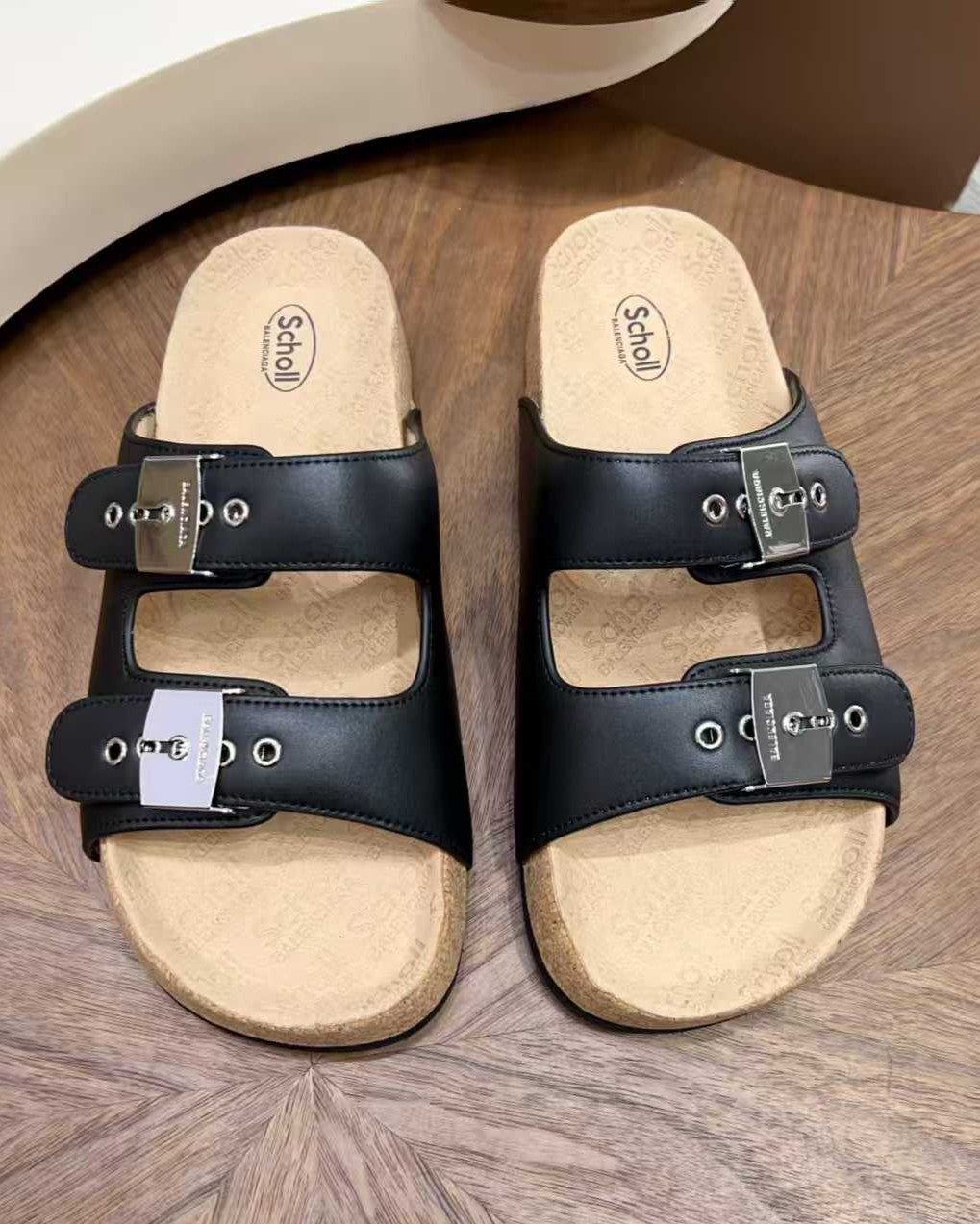 Balenciaga - x Scholl Pescura Slide Sandals