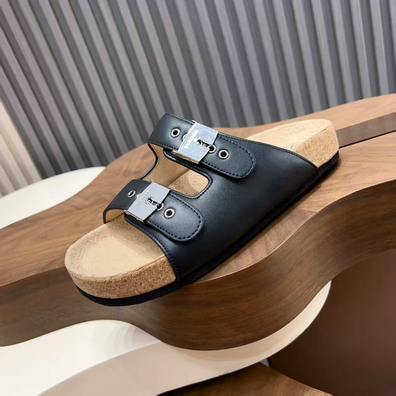 Balenciaga - x Scholl Pescura Slide Sandals
