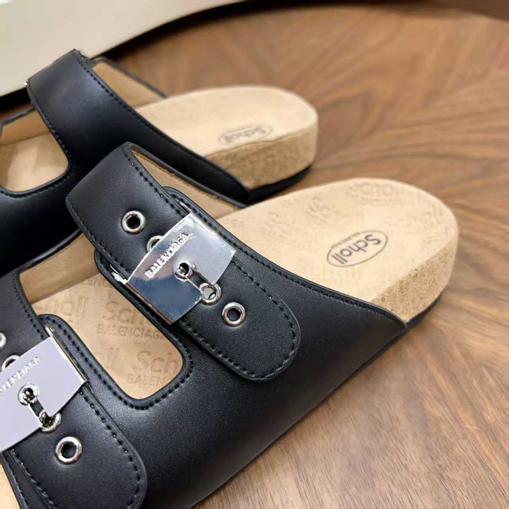Balenciaga - x Scholl Pescura Slide Sandals