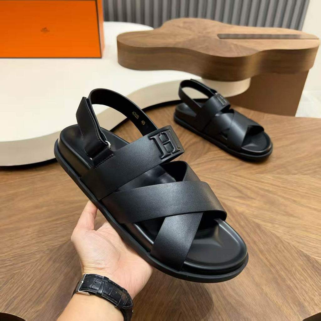 Hermès - Chypre Sandal in Matte Black