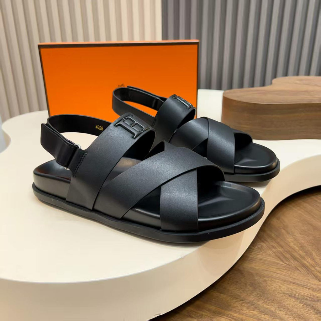 Hermès - Chypre Sandal in Matte Black