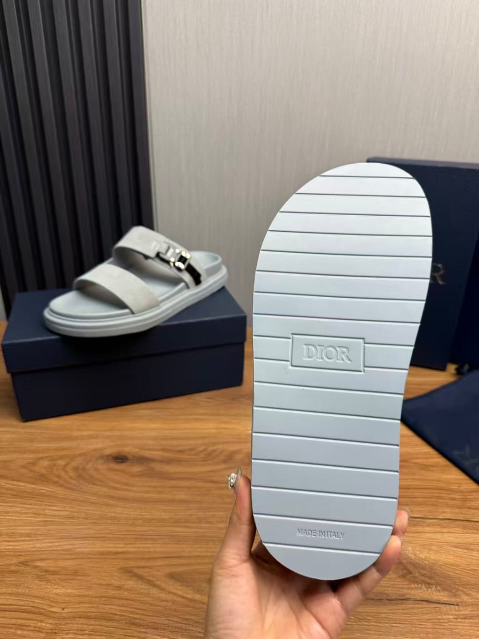 Dior - Aqua Slide in Dior Gray