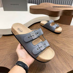 Balenciaga - x Scholl Pescura Slide Sandals in Slate Grey