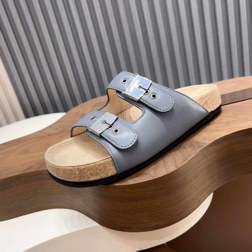 Balenciaga - x Scholl Pescura Slide Sandals in Slate Grey
