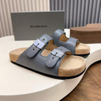 Balenciaga - x Scholl Pescura Slide Sandals in Slate Grey