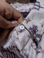 Louis Vuitton - Monogram Sketch Cityscape Long-Sleeve Shirt - Cream/Brown