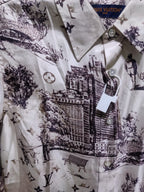 Louis Vuitton - Monogram Sketch Cityscape Long-Sleeve Shirt - Cream/Brown