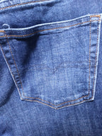 Diesel - S-Kleen Slim Fit Distressed Jeans in Dark Blue Wash