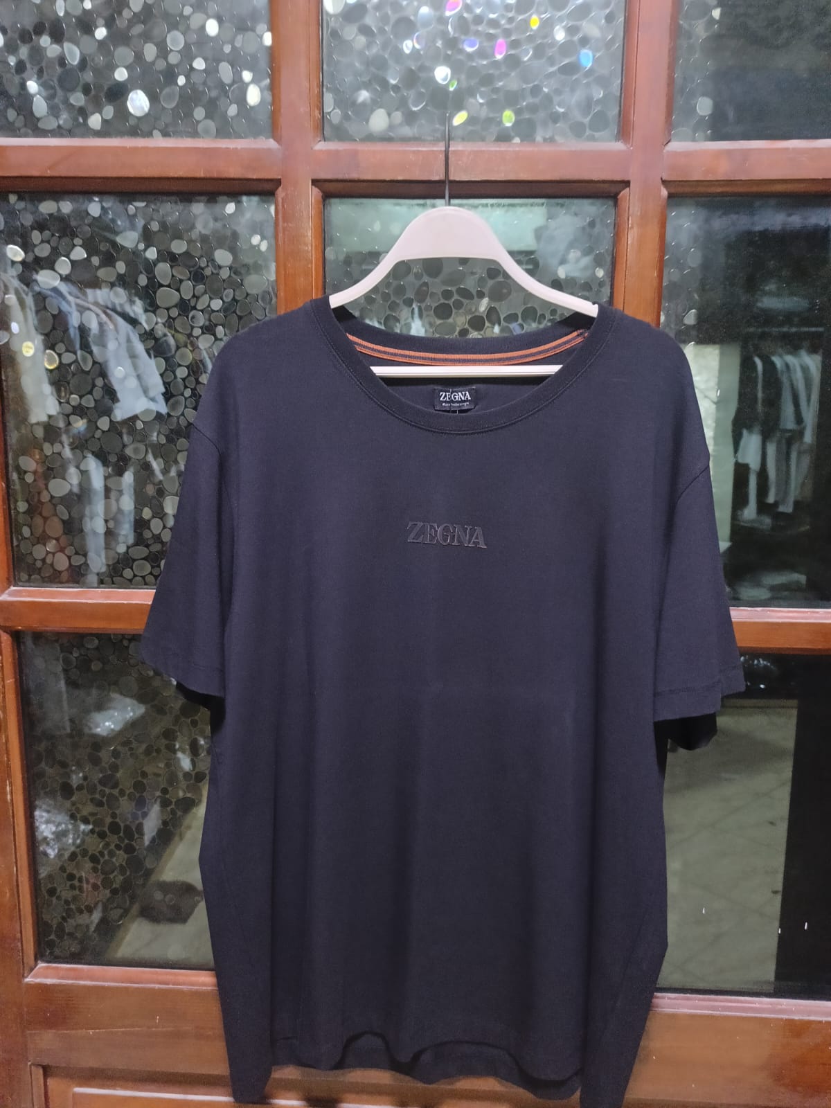 ZEGNA - Tonal Logo Embroidered Cotton T-Shirt in Dark Charcoal