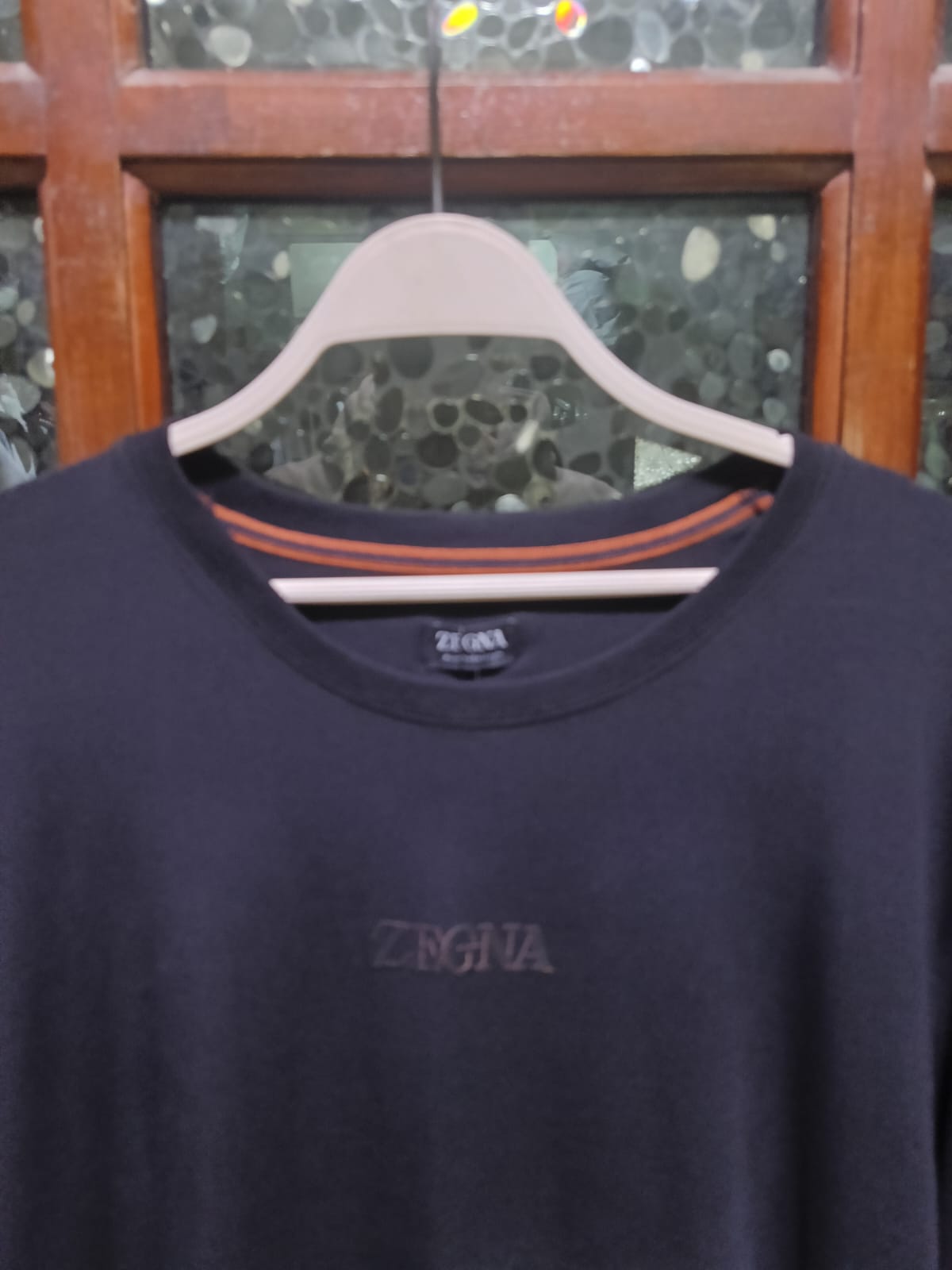 ZEGNA - Tonal Logo Embroidered Cotton T-Shirt in Dark Charcoal