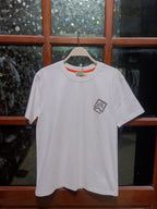 Hermès - Embroidered Equestrian Horse Motif T-Shirt in White Cotton