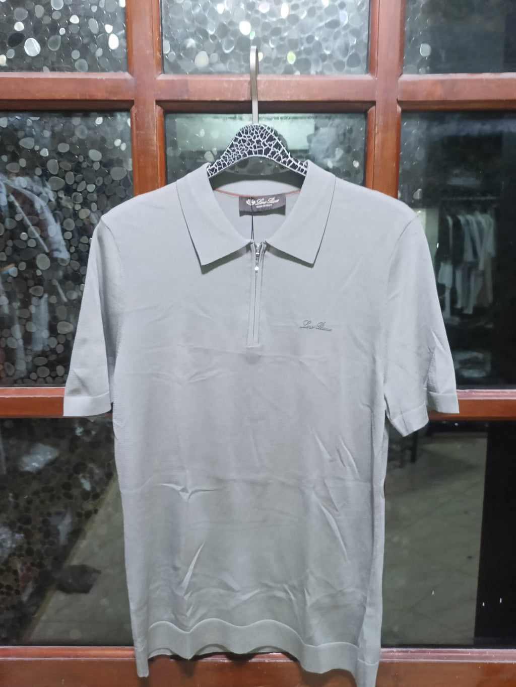 Loro Piana - Cotton and Silk Knit Half-Zip Polo Shirt in Sage Green