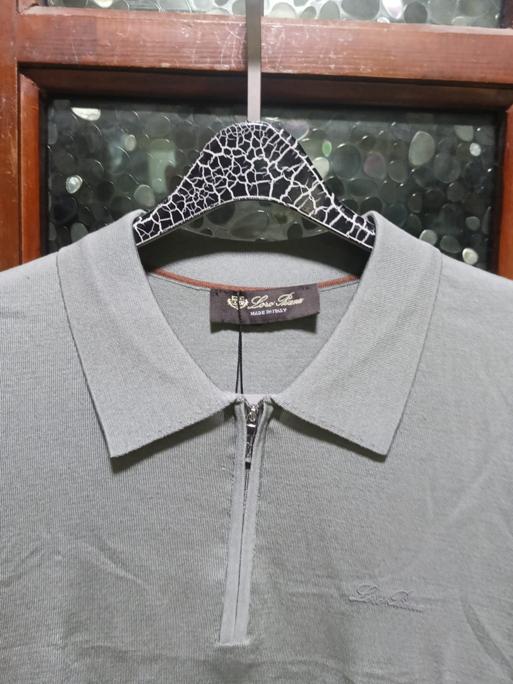 Loro Piana - Cotton and Silk Knit Half-Zip Polo Shirt in Sage Green