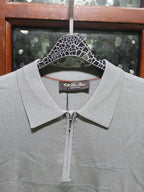 Loro Piana - Cotton and Silk Knit Half-Zip Polo Shirt in Sage Green