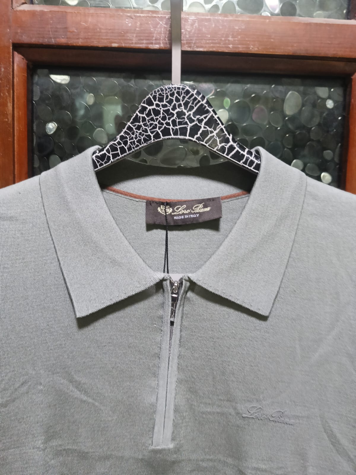 Loro Piana - Cotton and Silk Knit Half-Zip Polo Shirt in Sage Green