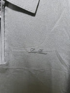 Loro Piana - Cotton and Silk Knit Half-Zip Polo Shirt in Sage Green