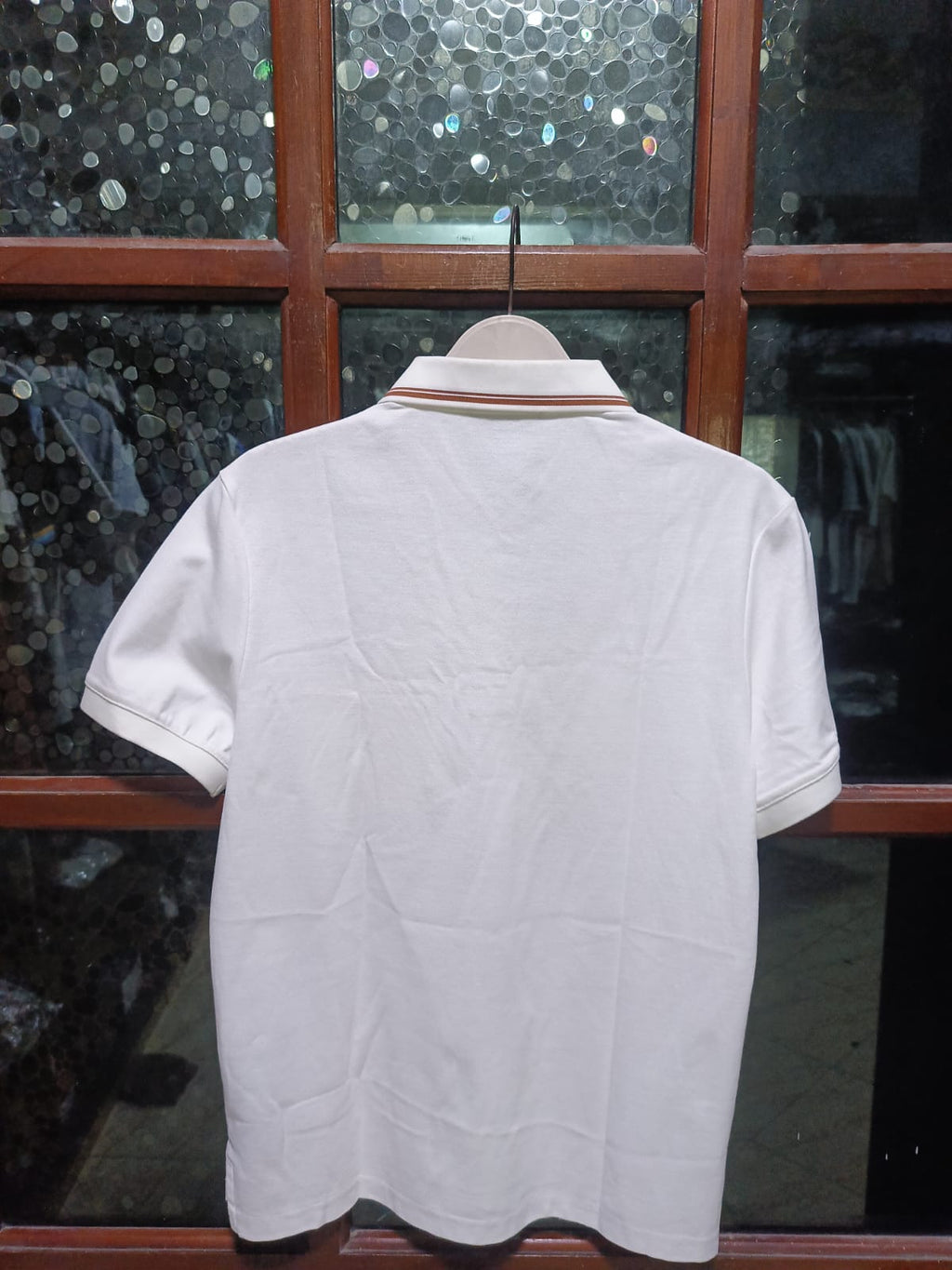ZEGNA - Cotton Piqué Polo Shirt with Striped Logo Trim in Optic White