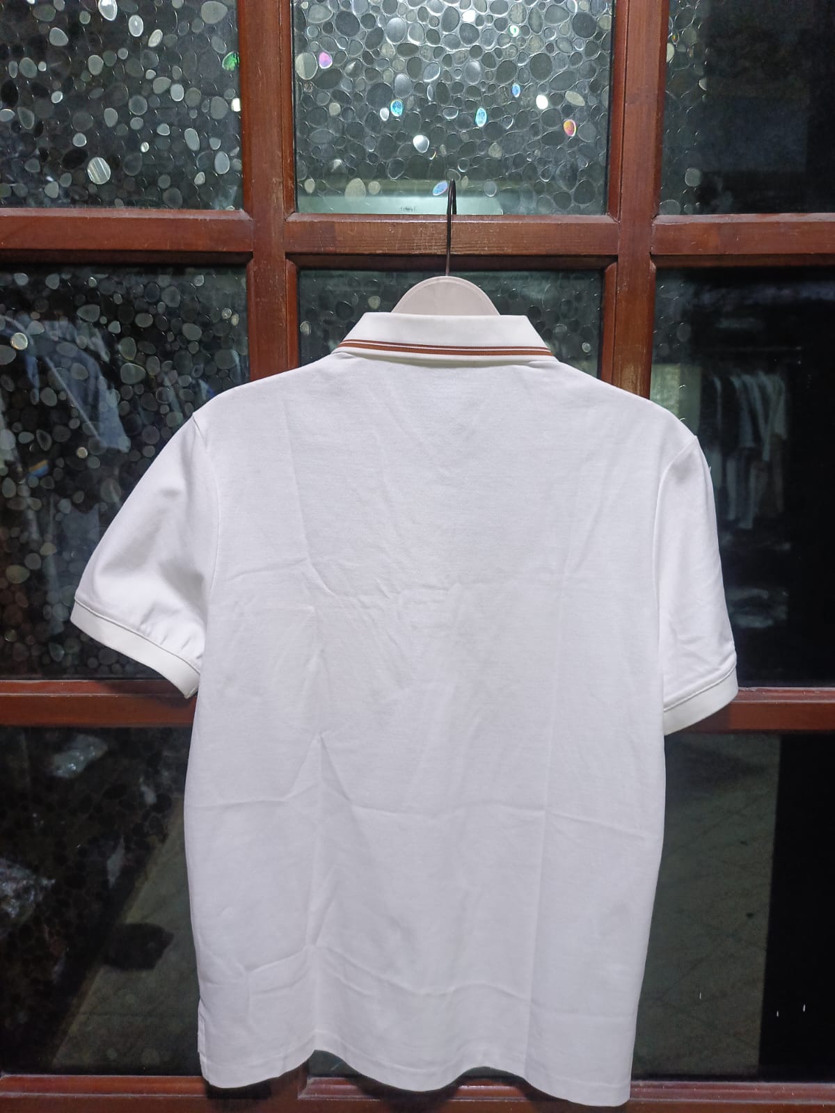 ZEGNA - Cotton Piqué Polo Shirt with Striped Logo Trim in Optic White