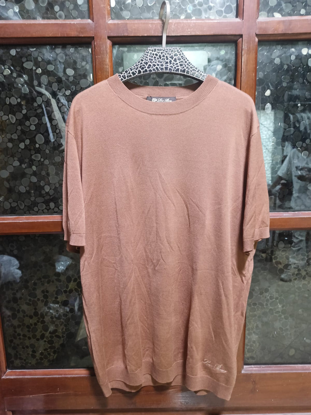 Loro Piana - Cotton and Silk Blend Knit Crewneck T-Shirt in Chestnut Brown