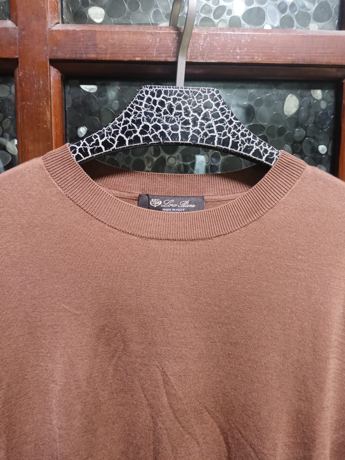Loro Piana - Cotton and Silk Blend Knit Crewneck T-Shirt in Chestnut Brown