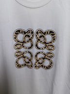 LOEWE - Anagram Embroidered Cotton T-Shirt in White/Multi