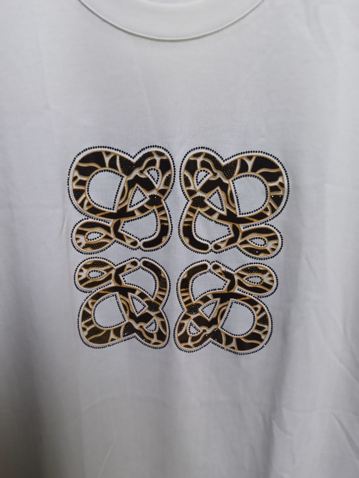 LOEWE - Anagram Embroidered Cotton T-Shirt in White/Multi