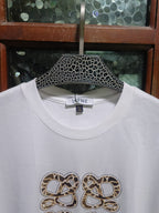 LOEWE - Anagram Embroidered Cotton T-Shirt in White/Multi